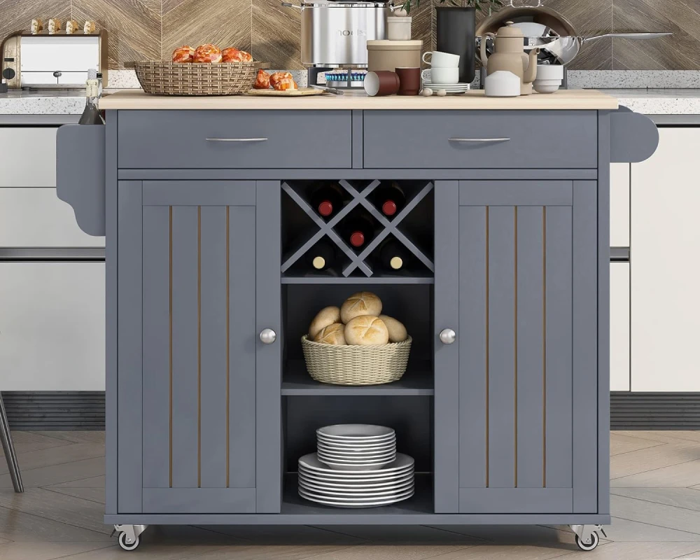 small kitchen movable island