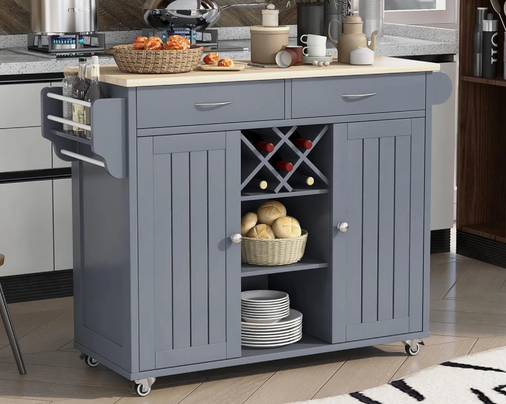 slim narrow kitchen island